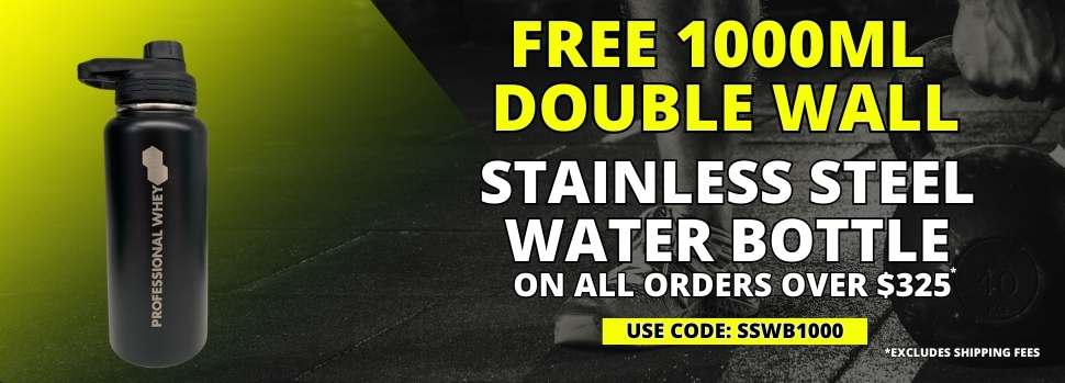 FREE 1000ml Steel Water Bottle $325+
