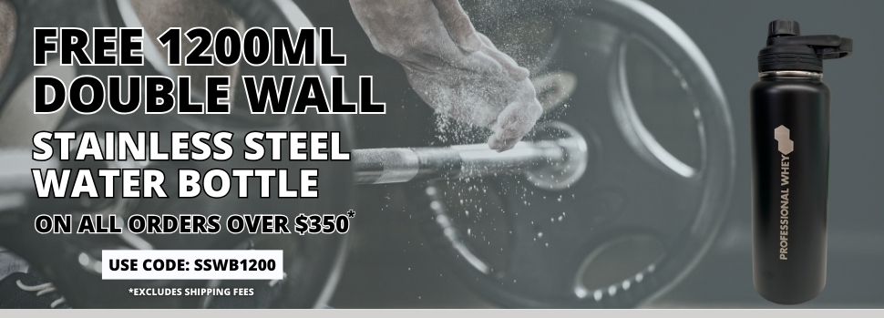 FREE 1200ml Steel Water Bottle $350+